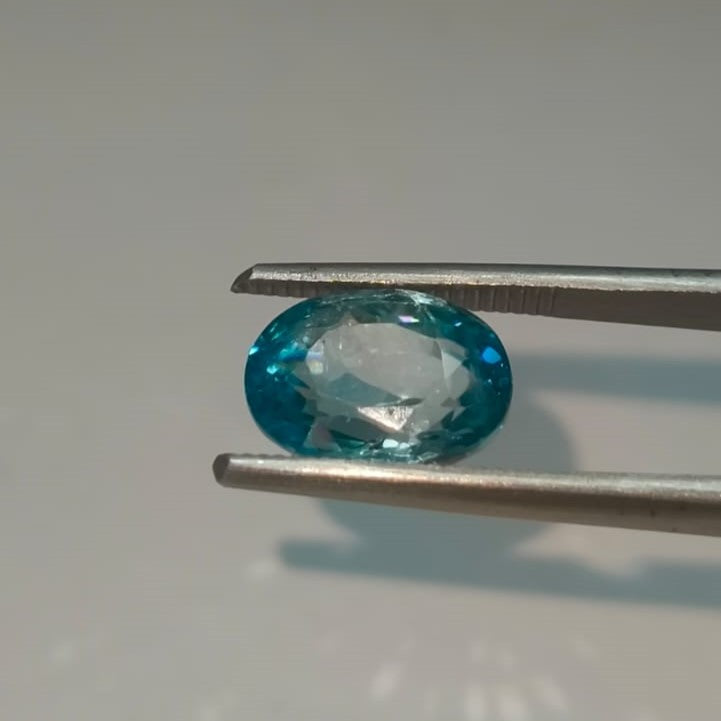 Natural Blue Zircon 6.43 Ratti (Approx. 5.79 Ct) Certified Gemstone | Brilliant Blue Color | Premium Quality