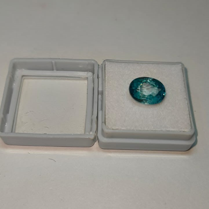 Natural Blue Zircon 6.43 Ratti (Approx. 5.79 Ct) Certified Gemstone | Brilliant Blue Color | Premium Quality