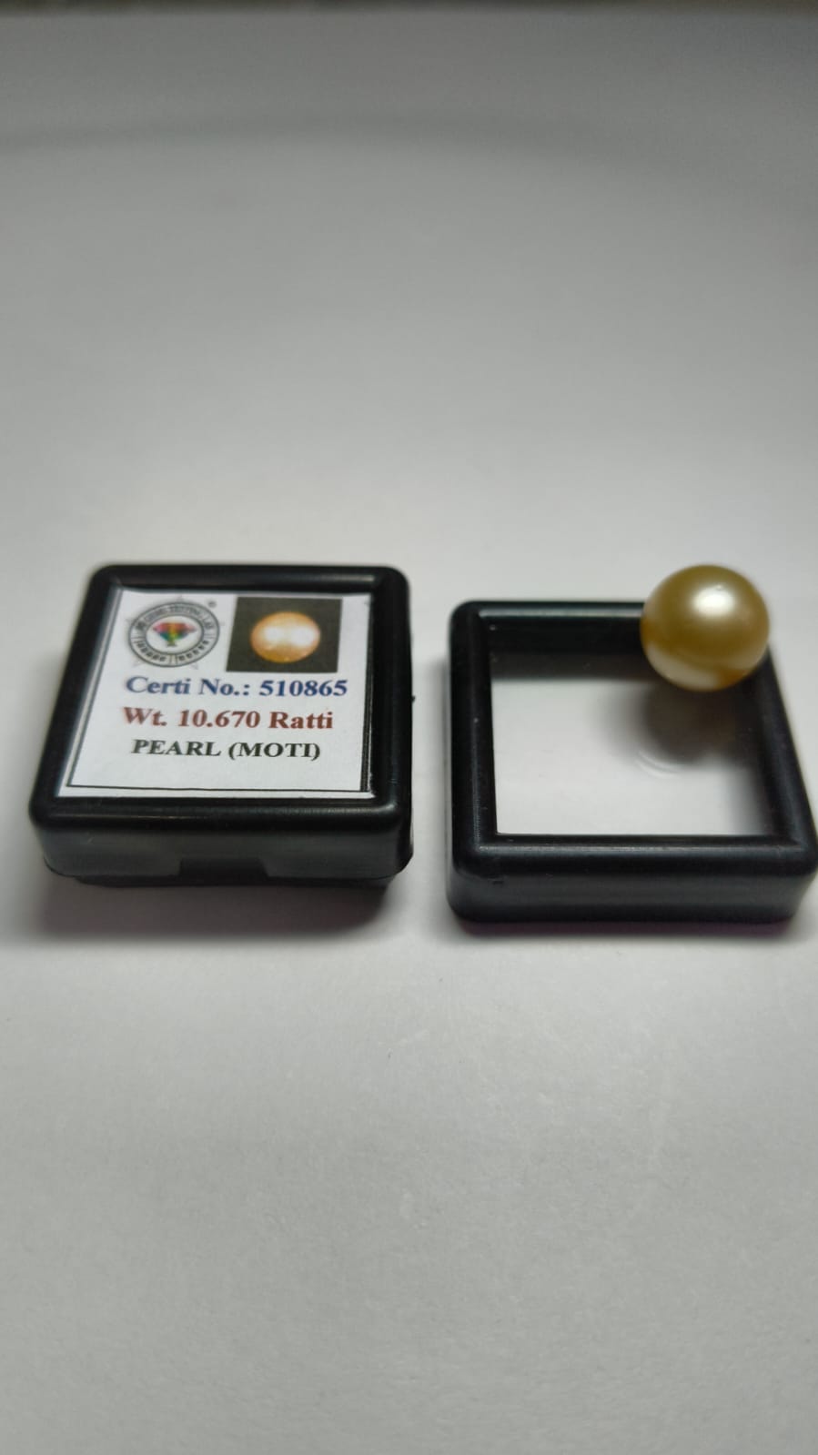 Natural South Sea Pearl 10.67 Ratti – Premium Certified White Pearl (Moti) Gemstone