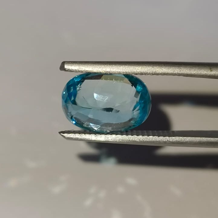 Natural Blue Zircon 5.80 Ratti (Approx. 5.33 Carat) – Certified Natural Blue Zircon Gemstone | Brilliant Blue Sparkle | Astrological Gemstone