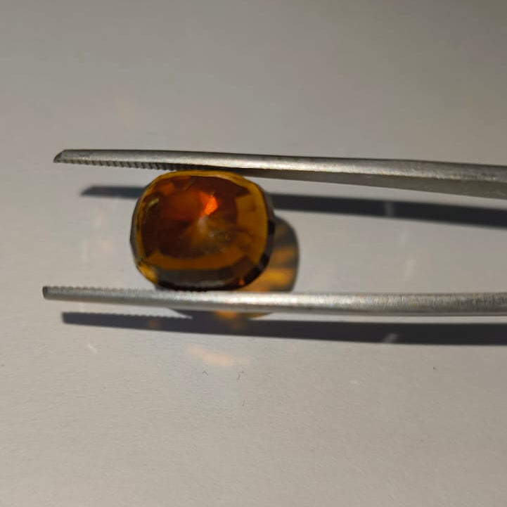 Natural Hessonite (Gomed) 9.83 Ratti (8.95 cts) | Certified Premium Rahu Gemstone | Natural Brown Hessonite Stone