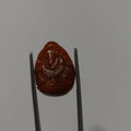 Natural Red Coral (Moonga) Ganesh Ji 14.44 Ratti (Approx. 12.99 Carat) | Certified Ganesh Coral Gemstone | Original Red Coral for Pendant, Puja, Gifting & Collection