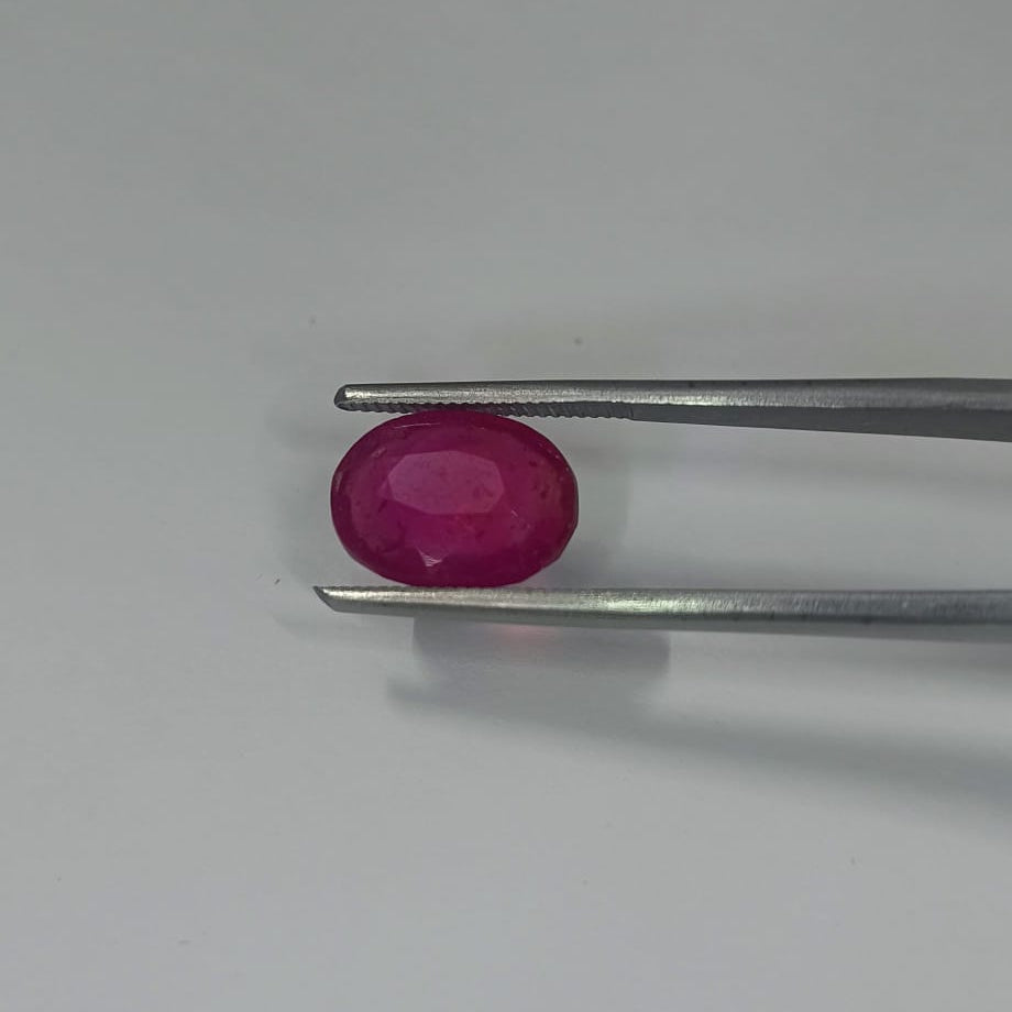 Natural Thai Ruby (Manik) 6.33 Ratti (5.76 Carat) Certified Blood Red Gemstone | Original Burmese-Style Ruby for Ring & Pendant | Astrological Gem
