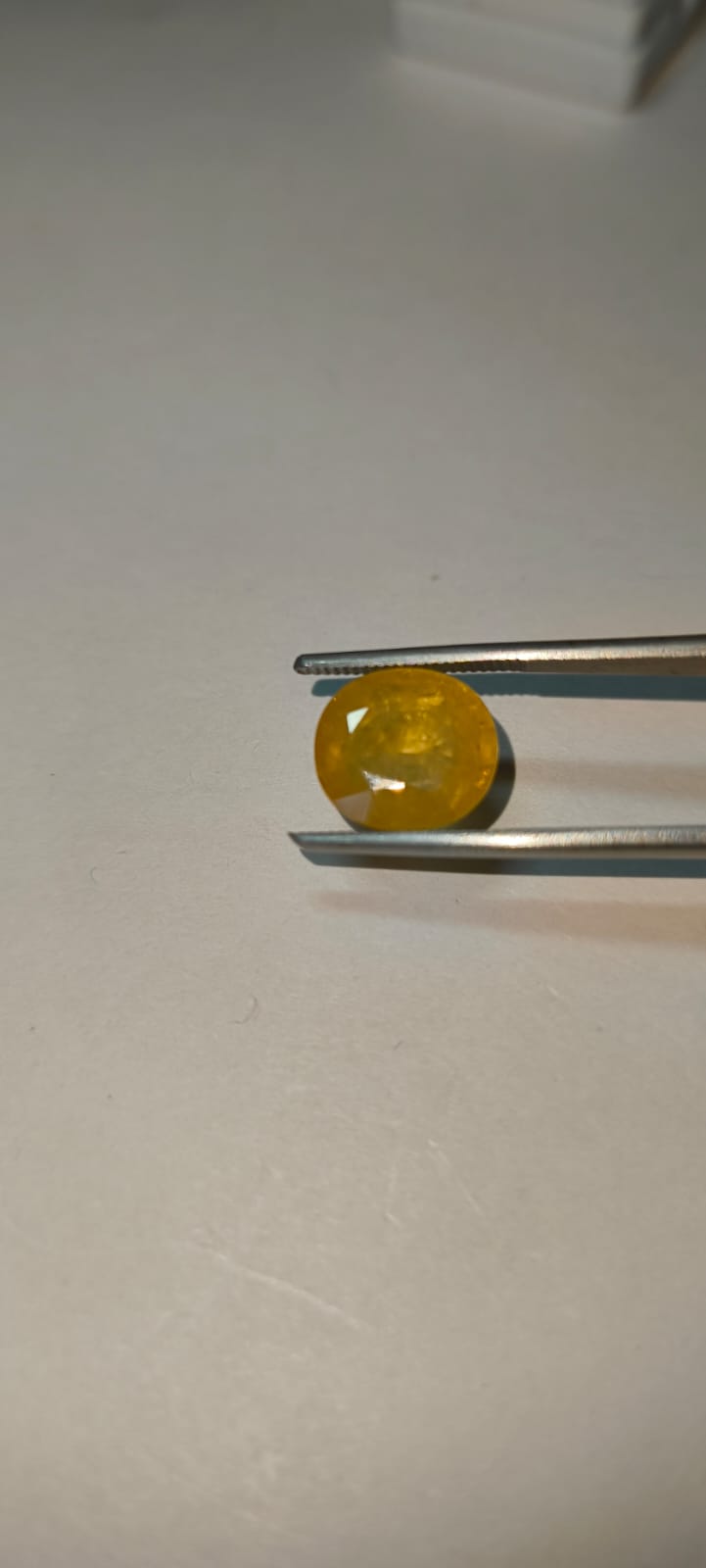 Natural Thai Yellow Sapphire (Pukhraj) 5.72 Ratti Certified Gemstone for Astrology & Jewelry