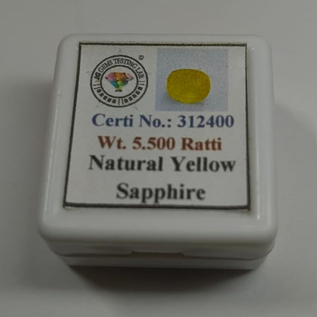 5.50 Ratti Yellow Sapphire | Natural & Certified