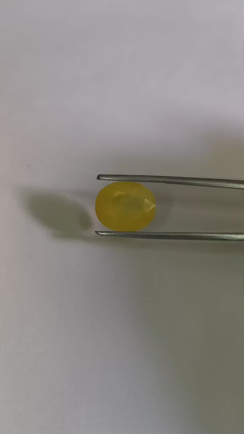 Natural Thai Bangkok Yellow Sapphire 8.56 Ratti (Approx. 7.88 Carat) – Certified Pukhraj Gemstone | Natural Yellow Sapphire | Astrological Gemstone
