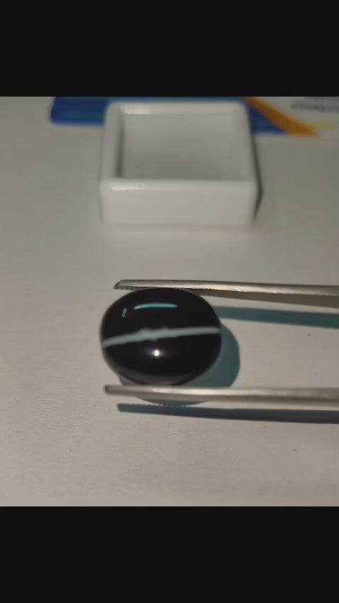 Natural Black Chalcedony (Sulemani Hakik) 11.27 Ratti Certified Loose Gemstone