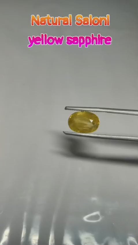 Natural Saloni Yellow Sapphire (Pukhraj) – Approx. 5.50 Ratti | Original Certified Astrology Gemstone.