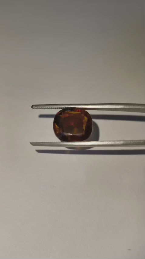 Natural Hessonite (Gomed) 9.83 Ratti (8.95 cts) | Certified Premium Rahu Gemstone | Natural Brown Hessonite Stone