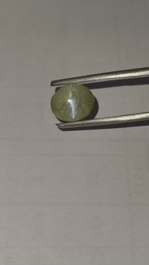 Natural Ceylon Cat’s Eye 4.20 Ratti (Approx. 3.82 Carat) | Certified Chrysoberyl Lehsunia Gemstone | Original Sri Lankan Cat’s Eye for Ring & Pendant | Astrological Gemstone