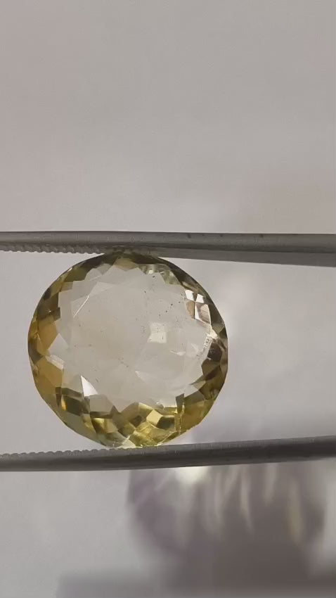 Natural Sunhela (Citrine) 15.58 Ratti Certified Gemstone | Original Golden Yellow Sunela Stone for Ring & Pendant