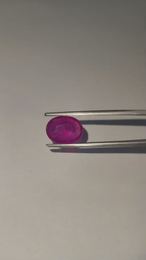 Natural Thai Ruby (Manik) 6.33 Ratti (5.76 Carat) Certified Blood Red Gemstone | Original Burmese-Style Ruby for Ring & Pendant | Astrological Gem