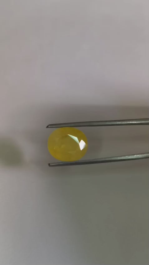Natural Thai Bangkok Yellow Sapphire 6.68 Ratti (Approx. 6.15 Carat) – Certified Pukhraj Gemstone | Natural Yellow Sapphire | Astrological Gemstone
