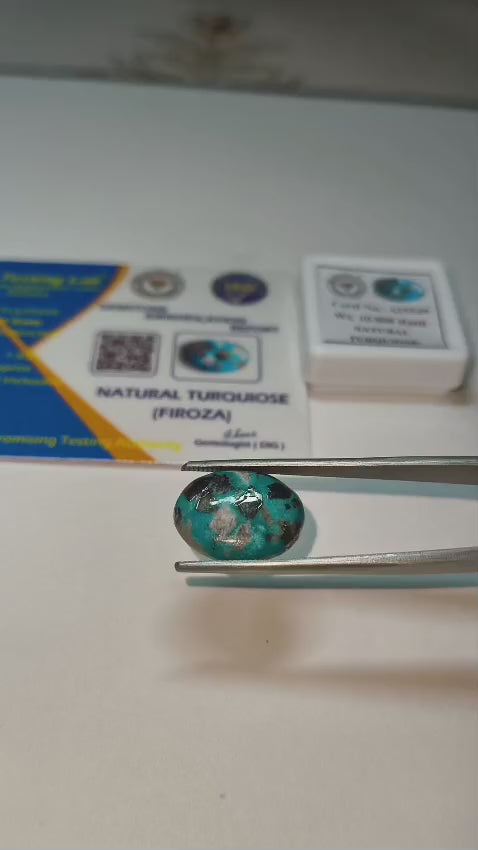 Natural Firoza (Turquoise) 10.80 Ratti | Original Certified Astrological Gemstone